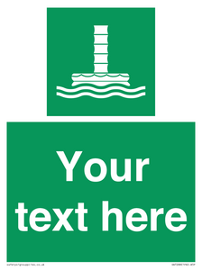 Custom sign safe condition Evacuation chute 